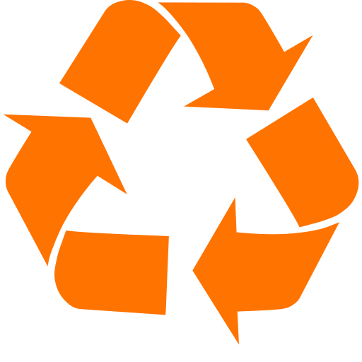 icone recyclable orange